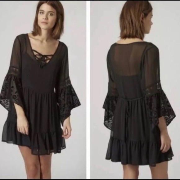 ⭐️Band of Gypsies, Lovely Boho Dressw/POCKETS,Complete Slip-Dress Lining,Fun! - Picture 6 of 15